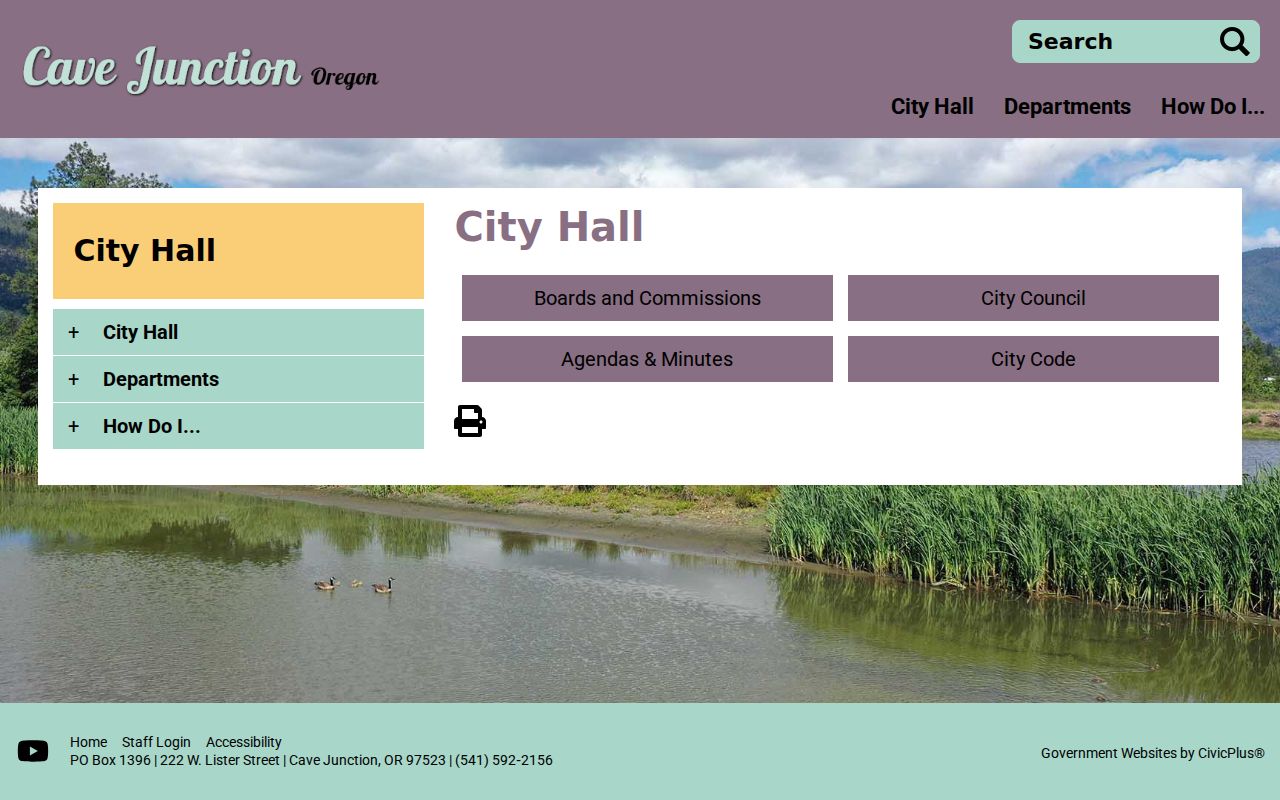 Cave Junction criminal history City Hall records source