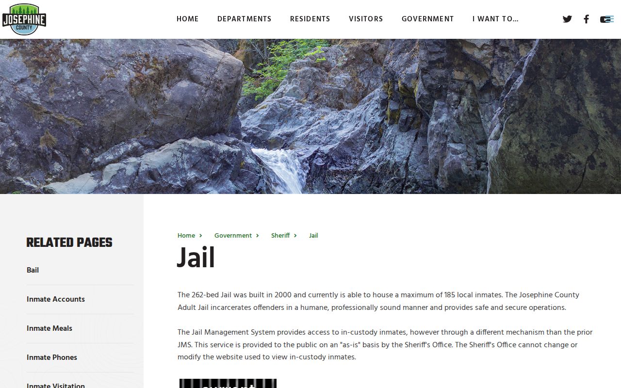 Josephine County criminal history and Adult Jail information